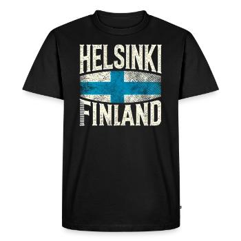Helsinki, Finlande - T-shirt Premium bio Homme - noir - Devant - Nico (187cm)