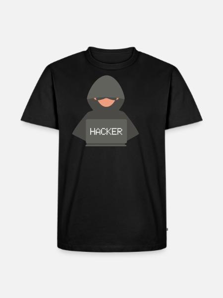 Développeur Hacker Coder Black Hat - T-shirt Premium bio Homme - noir