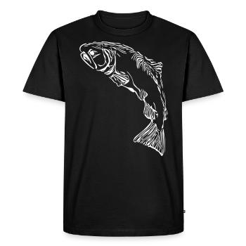 Saumons - T-shirt Premium bio Homme - noir - Devant - Nico (187cm)