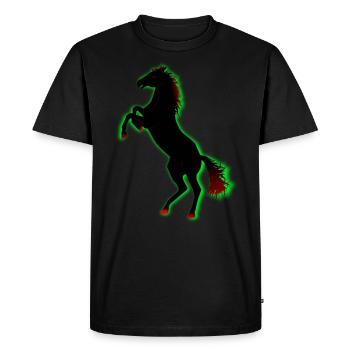 Horse - Men's Premium Organic T-Shirt - black - Front - Nico (187cm)