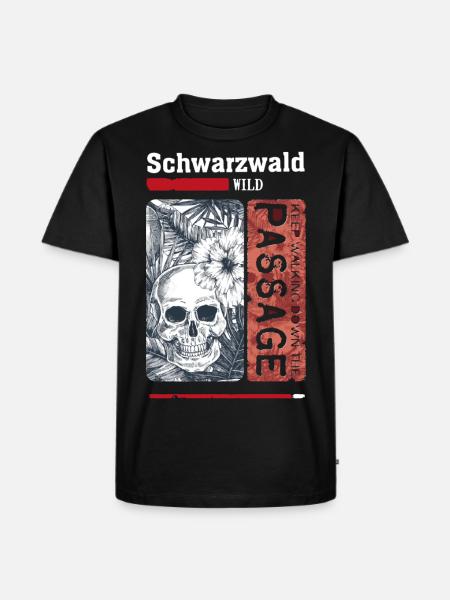 Schwarzwald Wild Skull - Männer Premium Bio T-Shirt - Schwarz