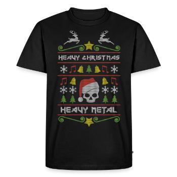 Noël lourd - T-shirt Premium bio Homme - noir - Devant - Nico (187cm)