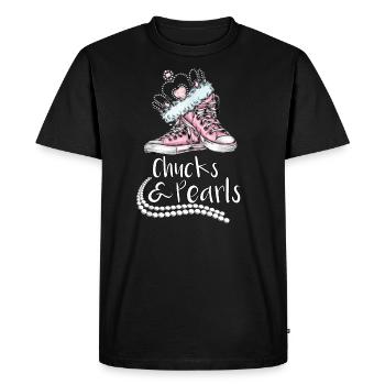 Chucks and Pearls 2021Funny Valentine Inauguration - Men's Premium Organic T-Shirt - black - Front - Nico (187cm)