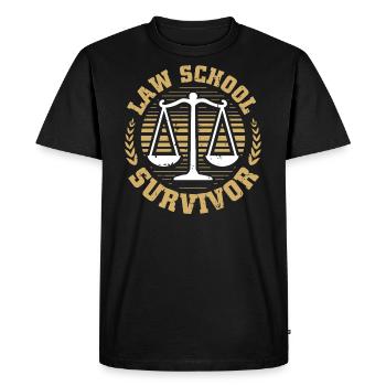 Law Studies | Lawyer Judge Lawyers Gift - Men's Premium Organic T-Shirt - black - Front - Nico (187cm)