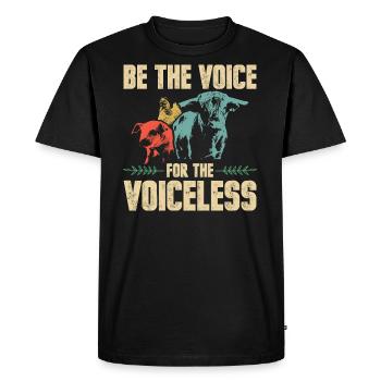 Défenseurs des animaux | Végétaliens végétariens cadeaux végétaliens - T-shirt Premium bio Homme - noir - Devant - Nico (187cm)