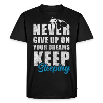 Bambou Panda Géant Peluche Mignon - T-shirt Premium bio Homme - noir - Devant - Nico (187cm)