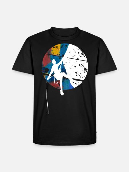 Bergsteigen - Männer Premium Bio T-Shirt - Schwarz