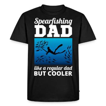 Pêche sous-marine Pêche sous-marine Papa Fête des Pères - T-shirt Premium bio Homme - noir - Devant - Nico (187cm)