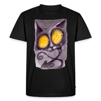 Serial Cat 11 - T-shirt Premium bio Homme - noir - Devant - Nico (187cm)