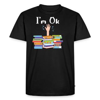 My Book smells Better than your Tablet - Men's Premium Organic T-Shirt - black - Front - Nico (187cm)