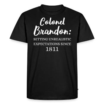 Le colonel Brandon : Établir des attentes irréalistes - T-shirt Premium bio Homme - noir - Devant - Nico (187cm)