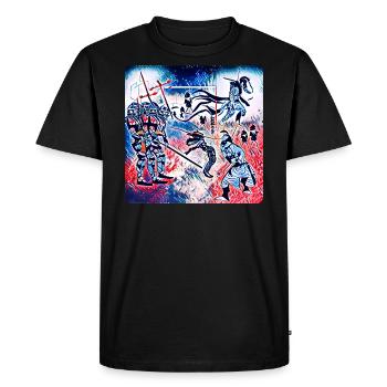 Collection homme | Mode en ligne - T-shirt Premium bio Homme - noir - Devant - Nico (187cm)