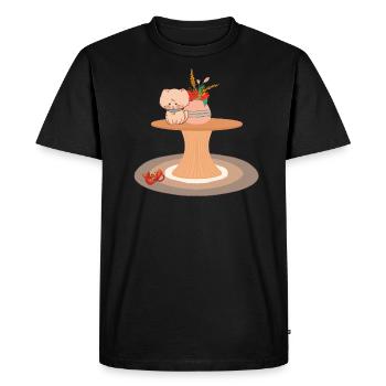 Méchant chat - T-shirt Premium bio Homme - noir - Devant - Nico (187cm)
