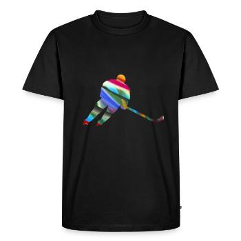 Eiskockey, hockey, Graffi, bunt - T-shirt Premium bio Homme - noir - Devant - Nico (187cm)
