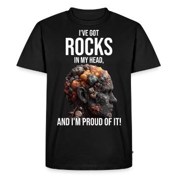Collecte de roches Géologie du collecteur de minéraux Drôle - T-shirt Premium bio Homme - noir - Devant - Nico (187cm)