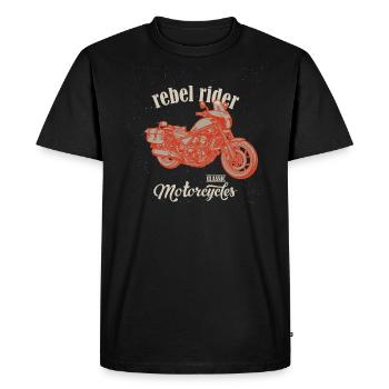 Chopper // Custom // Moto - T-shirt Premium bio Homme - noir - Devant - Nico (187cm)