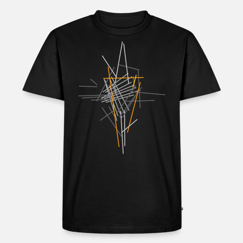 abstrakt - Männer Premium Bio T-Shirt - Schwarz