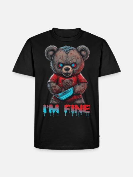 Spooky Teddy - Men's Premium Organic T-Shirt - black