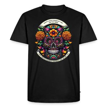 Calavera de souci éternel - T-shirt Premium bio Homme - noir - Devant - Nico (187cm)