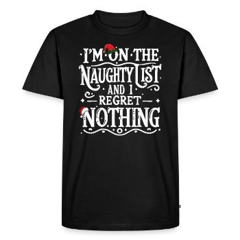On The Naughty List - Men's Premium Organic T-Shirt - black - Front - Nico (187cm)