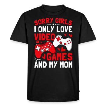 Boys Valentines Day Kids Video Games Funny gamer - T-shirt Premium bio Homme - noir - Devant - Nico (187cm)