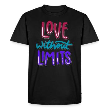 Love Without Limits Always - Men's Premium Organic T-Shirt - black - Front - Nico (187cm)