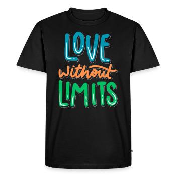 Love Without Limits - Men's Premium Organic T-Shirt - black - Front - Nico (187cm)