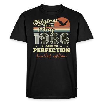 May 1966 | May 1966 May 1966 Birthday Gift - Men's Premium Organic T-Shirt - black - Front - Nico (187cm)