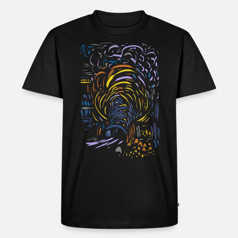 Abstrakt - Männer Premium Bio T-Shirt - Schwarz