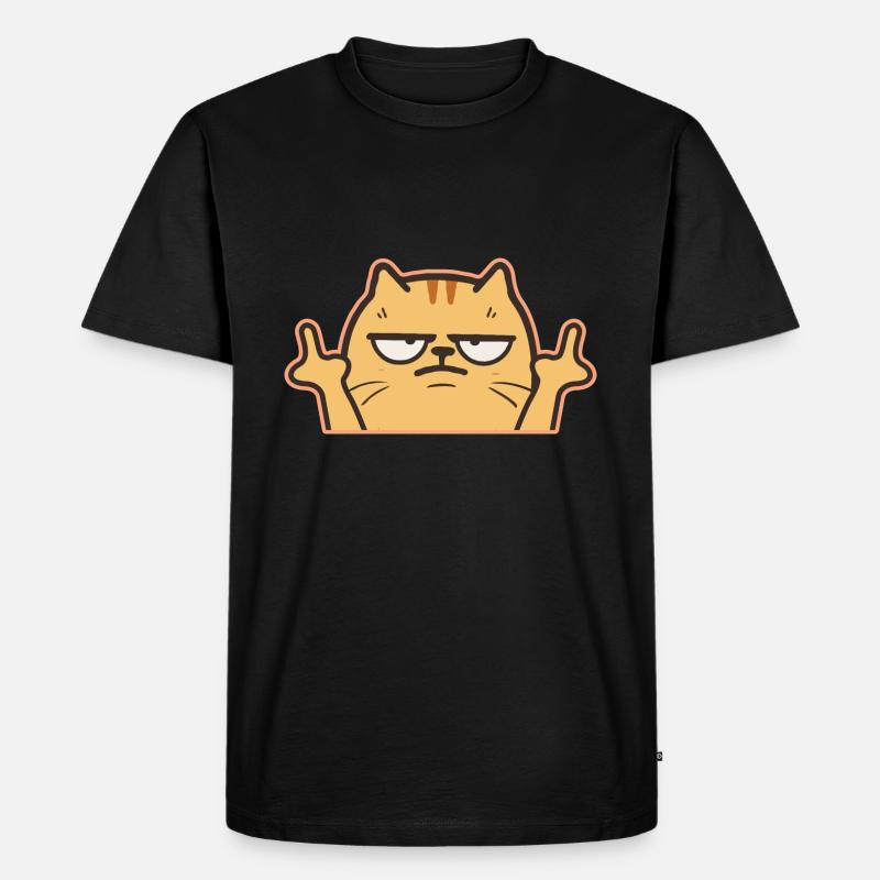 Chat du majeur - T-shirt Premium bio Homme - noir