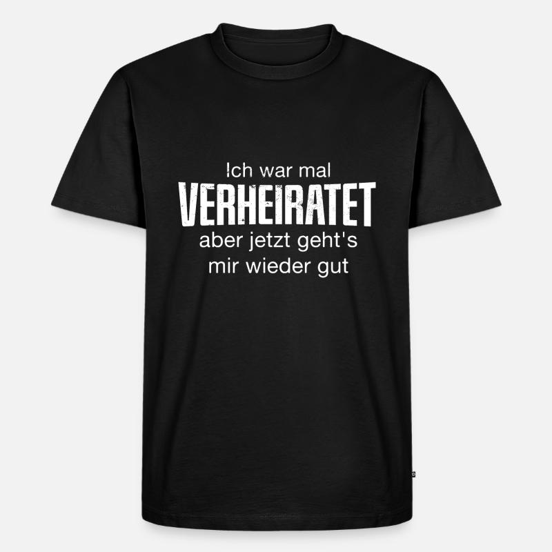 Scheidung - Männer Premium Bio T-Shirt - Schwarz