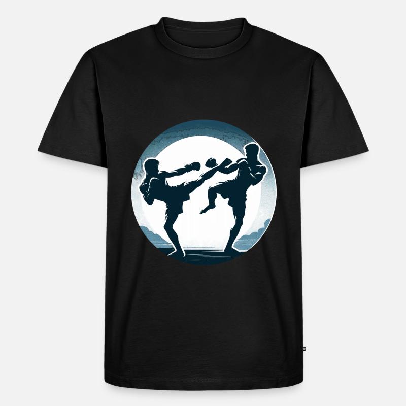 Muay Thai Kampf - Männer Premium Bio T-Shirt - Schwarz