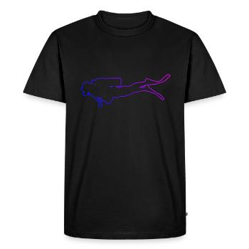 Diver Scuba Diver Women Men's Diver - Men's Premium Organic T-Shirt - black - Front - Nico (187cm)