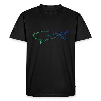 Scuba Diver Scuba Taucher Free Dive Diver - T-shirt Premium bio Homme - noir - Devant - Nico (187cm)