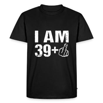 Je sur le 39+ 40ème anniversaire Humour 40 ans - T-shirt Premium bio Homme - noir - Devant - Nico (187cm)