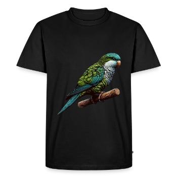 Perroquet Quaker Moine Perruche - T-shirt Premium bio Homme - noir - Devant - Nico (187cm)