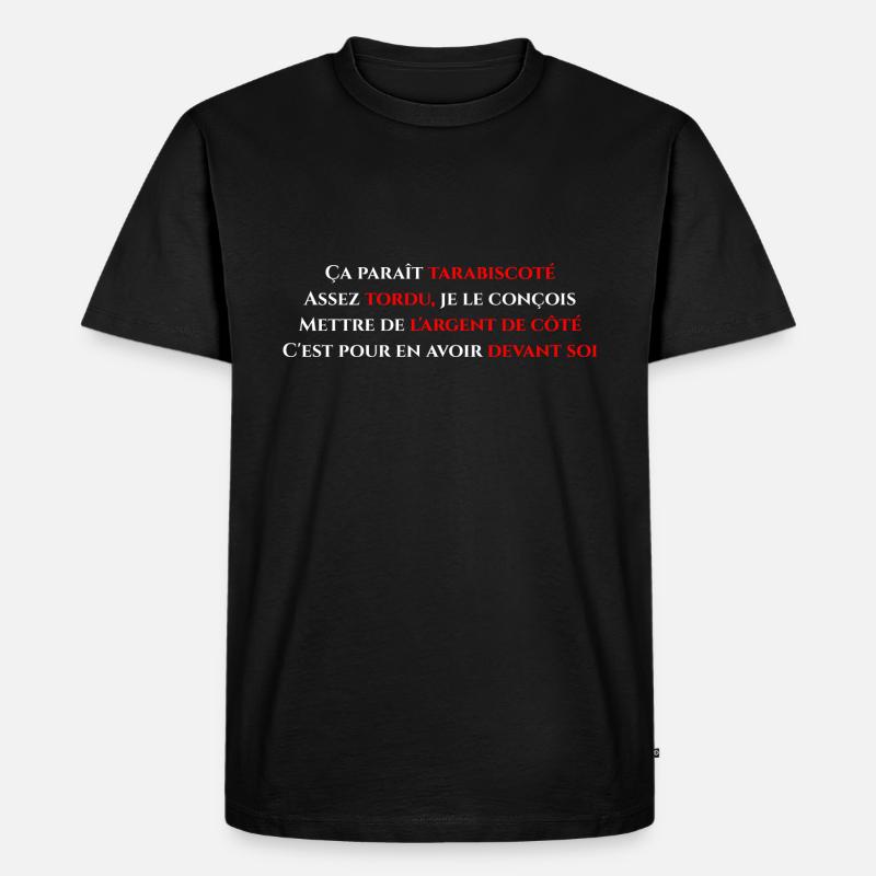 Mettre de l'argent de côté - T-shirt Premium bio Homme - noir
