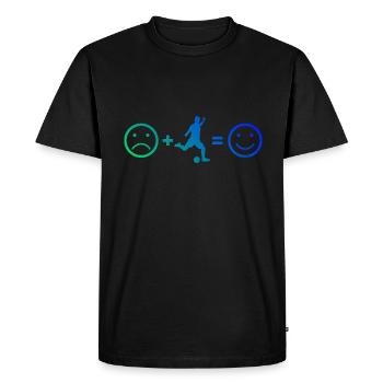 Football Football Jeu de football Football Hommes - T-shirt Premium bio Homme - noir - Devant - Nico (187cm)