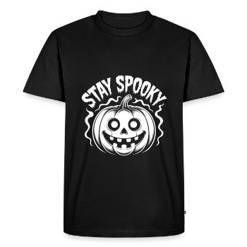Stay Spooky Funny Halloween Design - Men's Premium Organic T-Shirt - black - Front - Nico (187cm)