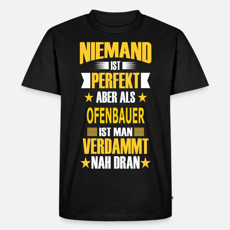OFENBAUER - Männer Premium Bio T-Shirt - Schwarz