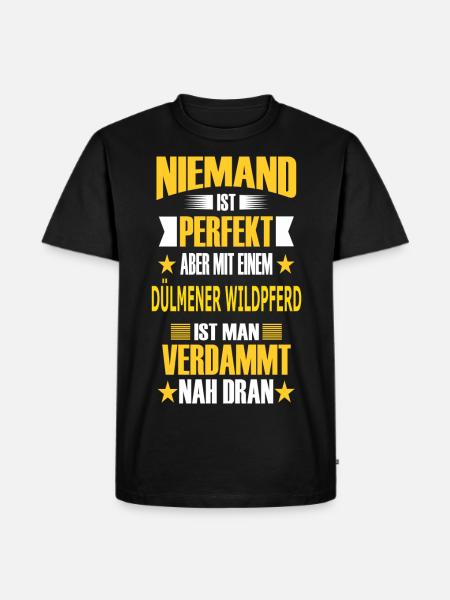 DÜLMENER WILDPFERD - Männer Premium Bio T-Shirt - Schwarz