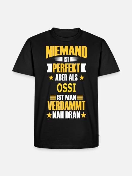 OSSI - Männer Premium Bio T-Shirt - Schwarz