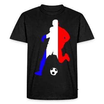 joueur de foot france - T-shirt Premium bio Homme - noir - Devant - Nico (187cm)
