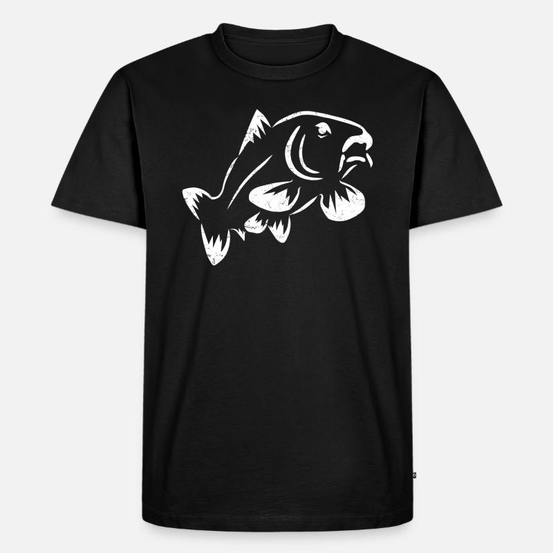 Karpfen - Männer Premium Bio T-Shirt - Schwarz