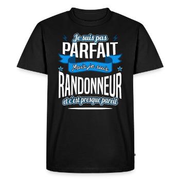 Randonneur - T-shirt Premium bio Homme - noir - Devant - Nico (187cm)