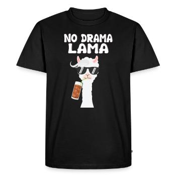 No Drama Lama - Alpagas Llama - T-shirt Premium bio Homme - noir - Devant - Nico (187cm)