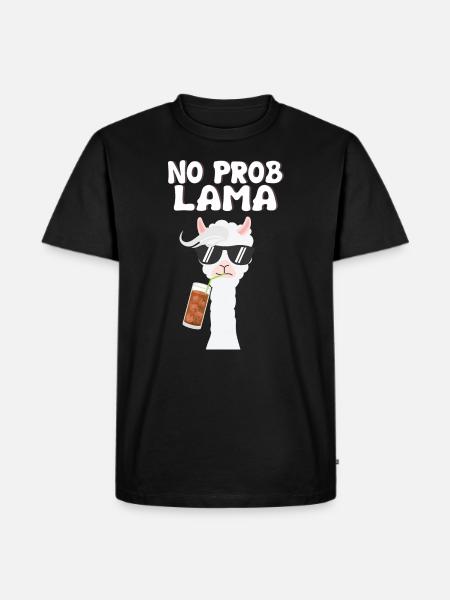 No Prob Lama - Alpaca - Llama - Men's Premium Organic T-Shirt - black