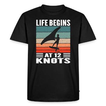 Wing Foiling Surf Surfing Surfer - Männer Premium Bio T-Shirt - Schwarz - Vorne - Nico (187cm)