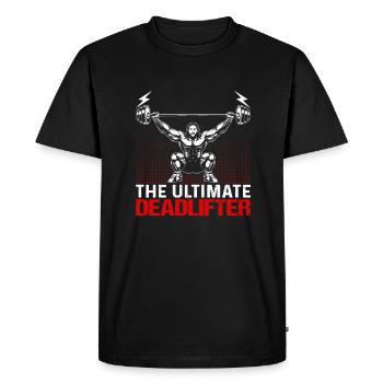 Deadlift - Men's Premium Organic T-Shirt - black - Front - Nico (187cm)