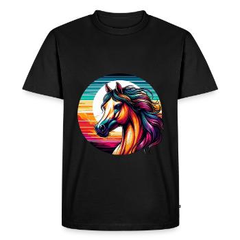 Art du cheval arabe - T-shirt Premium bio Homme - noir - Devant - Nico (187cm)